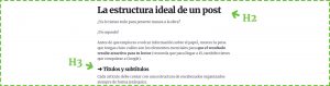 Añadir títulos y subtítulos en un artículo