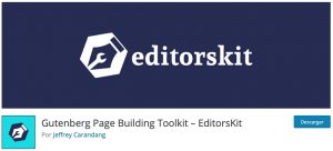Plugin editorskit para Gutenberg